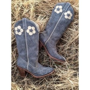 Vintage Western Womens Boots Tall Cowboy Cowgirl